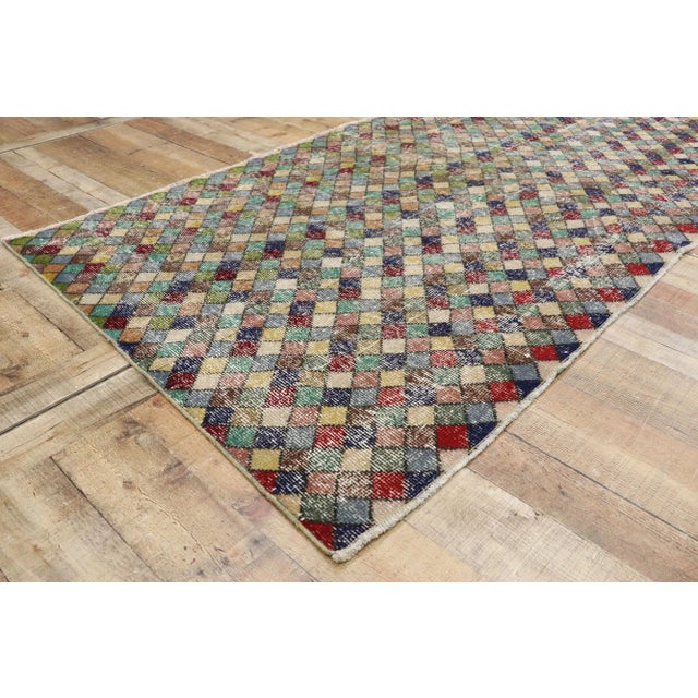 Textile Vintage Turkish Sivas Rug - 03’08 X 07’01 For Sale - Image 7 of 10