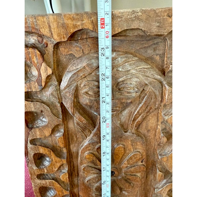 Mid Century Modern Evelyn Ackerman Flora Panelcarve Wood Carving Era ...