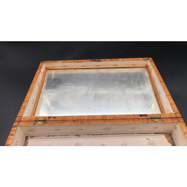 19 Century Birds Eye Maple American Wood Box, Hinged Lid For Sale - Image 9 of 17