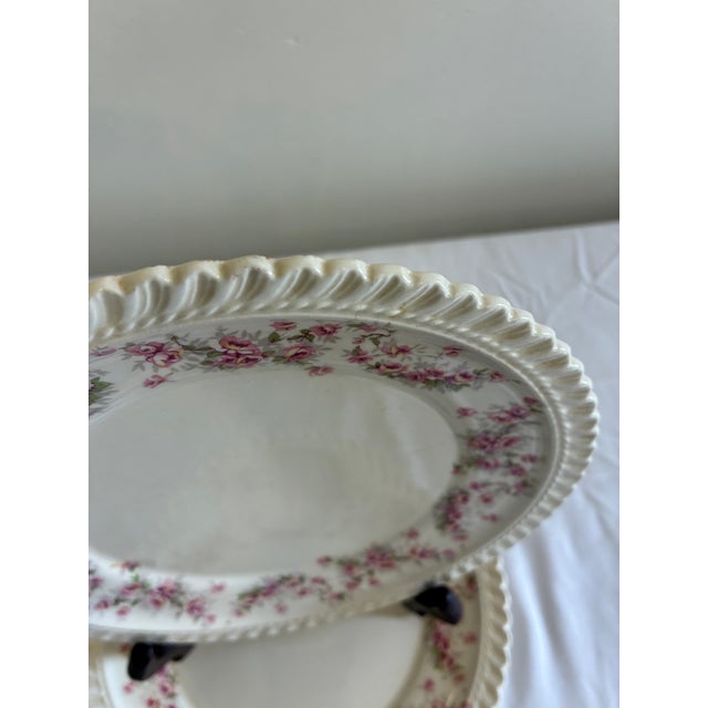 Mid 20th Century Harker Royal Gadroon Bridal Rose Plates – Set of 4 For Sale - Image 10 of 11