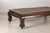 Early 20th Century Antique Chinese Elm Opium Bed Coffee Table with Woven Rattan Top and Scroll Legs For Sale - Image 5 of 18