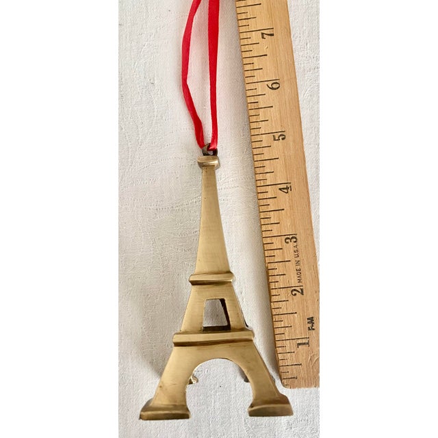 Add a touch of classic Parisian romance to your holiday decor with this vintage Restoration Hardware solid brass Eiffel...