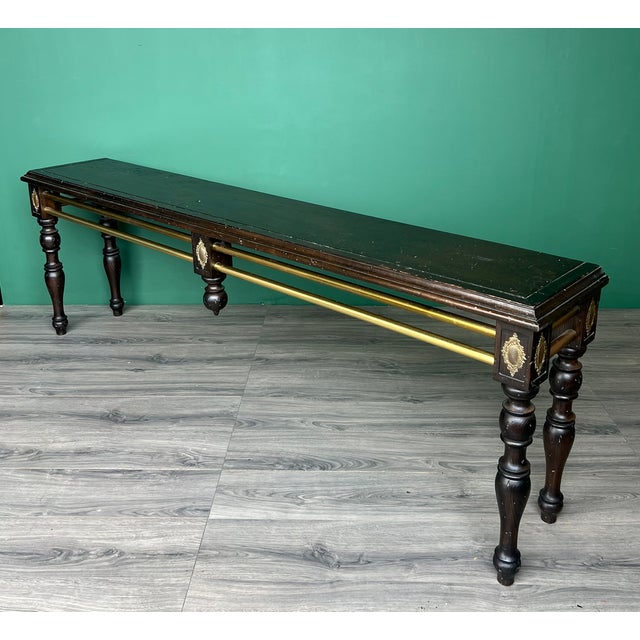 Late 20th Century Spanish Colonial Style Long Console Table For Sale In Miami - Image 6 of 11