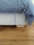 Traditional Twin Blue Pinstriped Bed Frames For Sale - Image 3 of 13