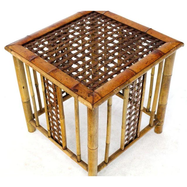 Square Bamboo Occasional Side End Table Chairish