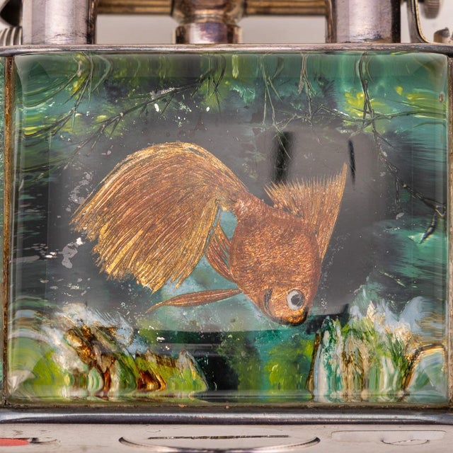 Vintage 20thc Dunhill Tropical Aquarium Table Lighter, 1960s For Sale - Image 9 of 11