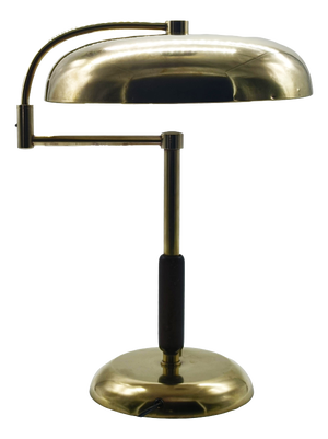 Brass Table Lamp with Swivel Arm from La Maison Desny, France, 1950s