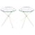 Vintage Silver-Plate Tripod and Glass Folding Side or Drink Tables 1960's For Sale