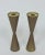 Metal Mid Century Modern Cone Brass Candle Holders- Set of 2 For Sale - Image 7 of 12