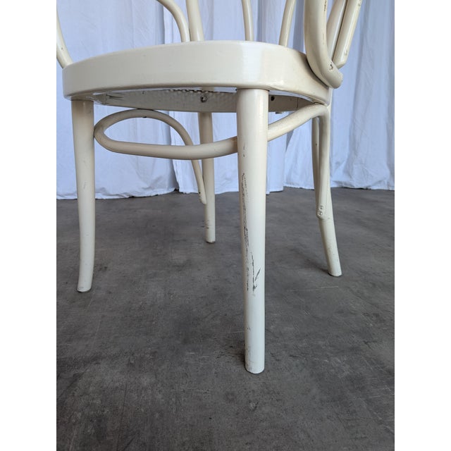 Vintage Dining Chair in White Beech and Bentwood Cane Seat, 1970s For Sale - Image 14 of 18