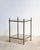 Metal Vintage Claudio Rayes Two-Tier Metal and Glass Side Table For Sale - Image 7 of 8