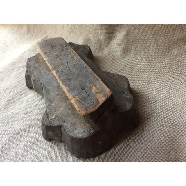 Rare French Textile Printing Block - Hand-Carved Industrial Design Art For Sale - Image 6 of 10