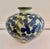 Late 20th Century Hand-Painted Blue Floral Celadon Green Ceramic Vase For Sale - Image 5 of 7