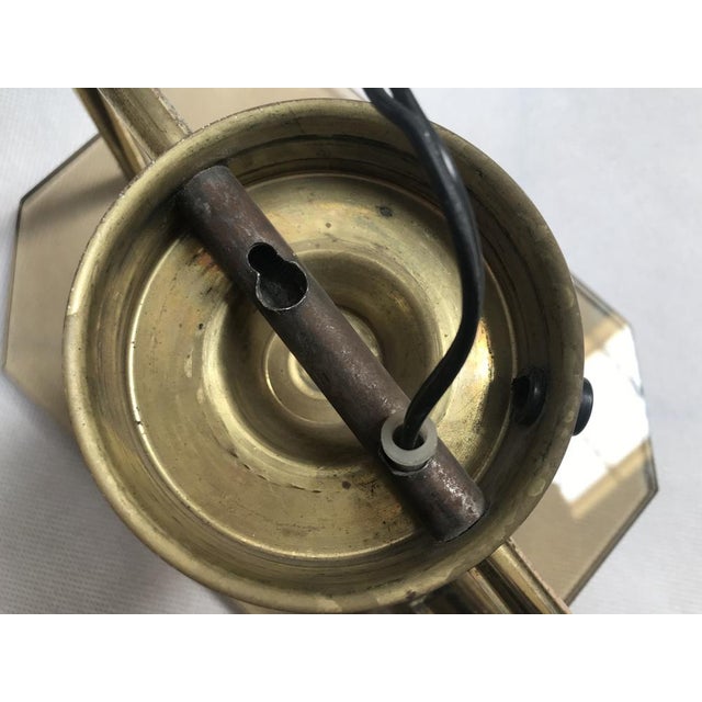 1960s Art Deco Style Brass and Glass Wall Lights, 1960s, Set of 2 For Sale - Image 5 of 18