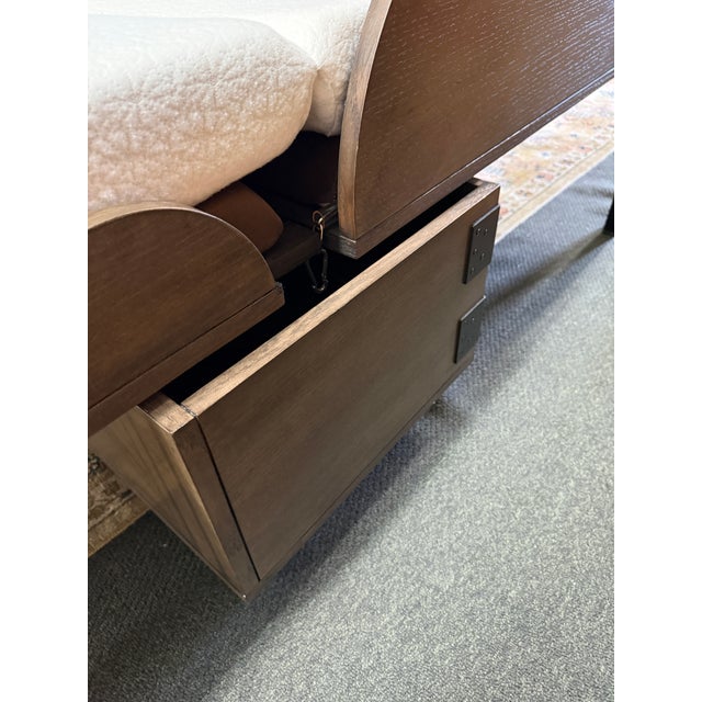 Foundry Select Queen Ambrosia Rolling Cabinet Bed Frame For Sale - Image 9 of 12