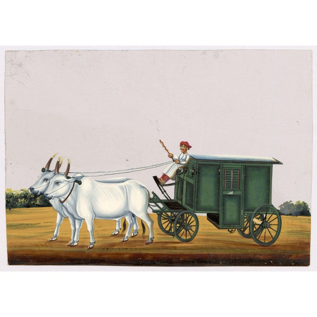 Indian Company School, Palki Gharry, 1800s, Gouache on Paper For Sale - Image 5 of 9