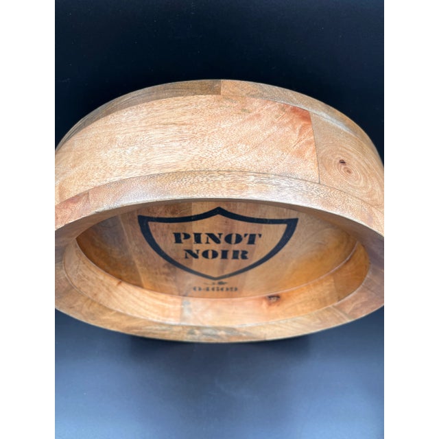 2010s Ballard Designs Pinot Noir Small Wine Barrel Wall Plaque Tray For Sale - Image 5 of 11