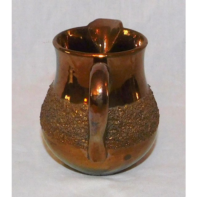 English Antique Copper Lustre Creamer For Sale - Image 3 of 7