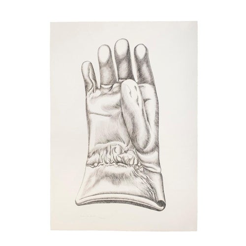 Giacomo Porzano, Black and White Glove, 1972, Etching For Sale