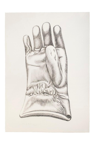Giacomo Porzano, Black and White Glove, 1972, Etching