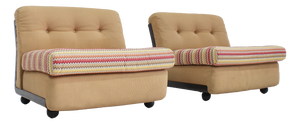 Vintage Amanta Lounge Chairs by Mario Bellini for C&B Italia, 1960s, Set of 2