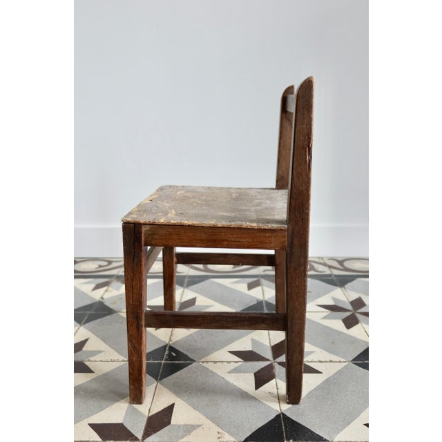 Rustic Antique Wooden Childs Chair, 1890s For Sale - Image 3 of 7