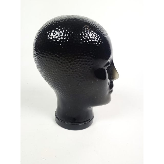 1970s Vintage Black Glass Head by Piero Fornasetti, 1970 For Sale - Image 5 of 16
