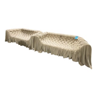 Italian Tufted Sofas - a Pair For Sale