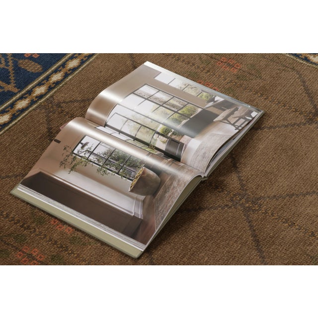 Vintage Swedish "Flossa" Rug, Tobacco Brown & Navy Botanical Border - Rug & Kilim For Sale - Image 9 of 10