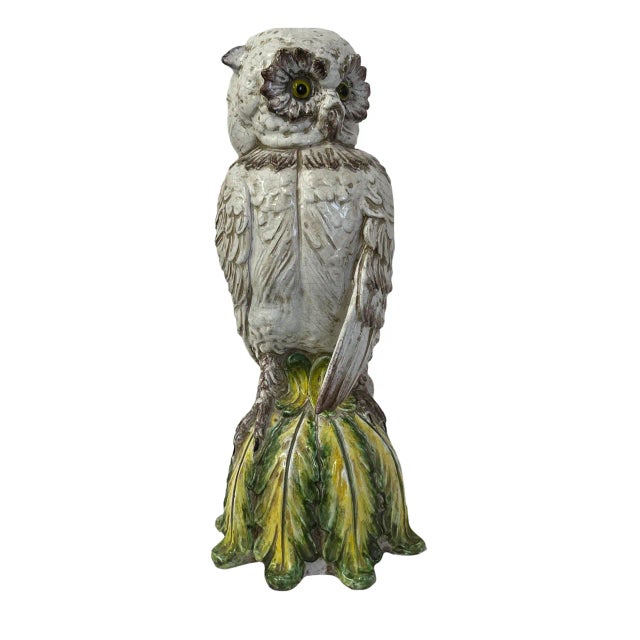 Italian Ceramic Owl Figurine For Sale In West Palm - Image 6 of 8