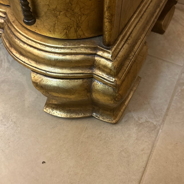 Serpentine Front Gold Leafed Commode For Sale In Naples, FL - Image 6 of 6
