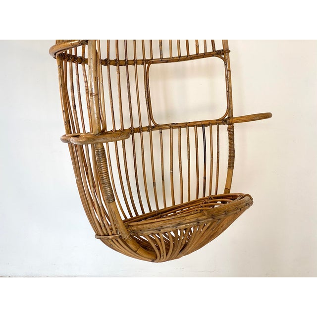 Hanging Bamboo Armchair, 1970s For Sale - Image 6 of 15