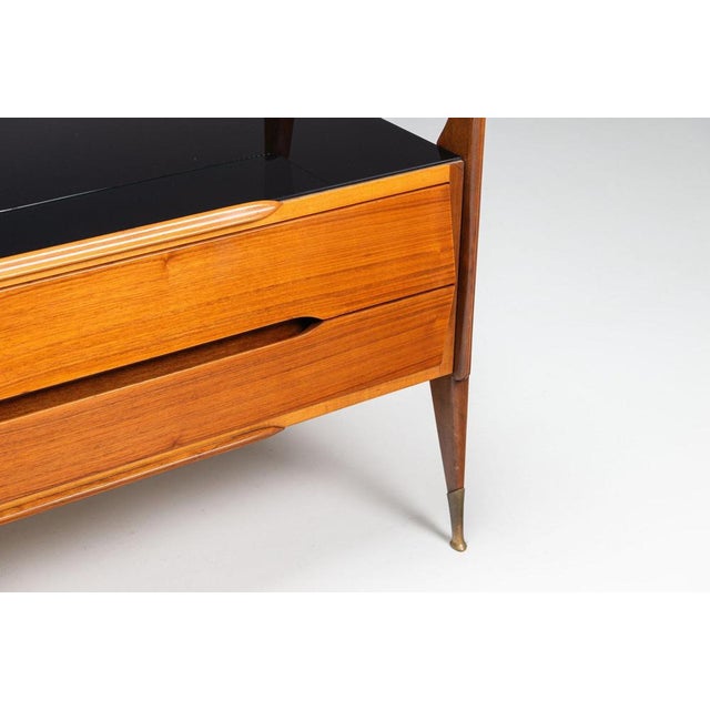 Italian Walnut Sideboard attributed to G. Cecchini and C. Cantu, Italy, 1950 For Sale - Image 12 of 18