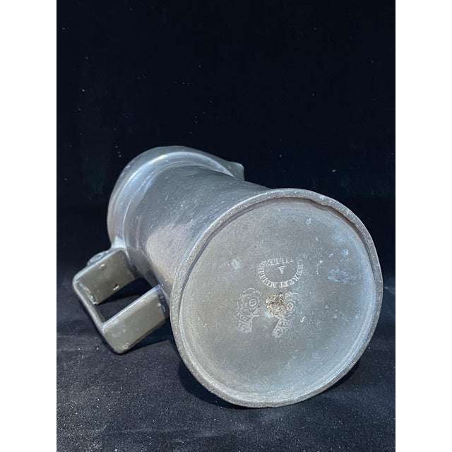 Gray Pewter Pitcher by Albert and Muller, Lille, France, 1900s For Sale - Image 8 of 12