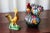 Portuguese Vintage Rooster and a Chicken Figurines - a Pair For Sale - Image 6 of 13