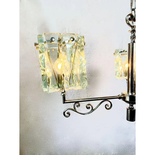 Glass Vintage Chandelier from Cristal Art For Sale - Image 7 of 11