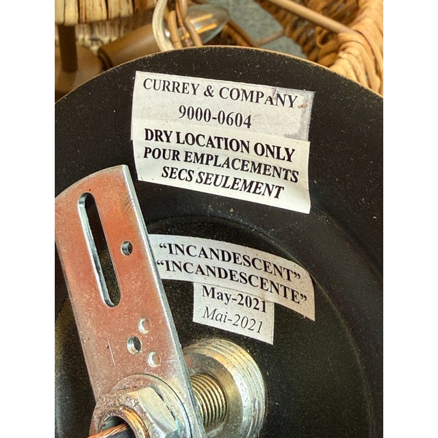Currey & Company Antibes Small Rattan Chandelier For Sale In San Francisco - Image 6 of 12