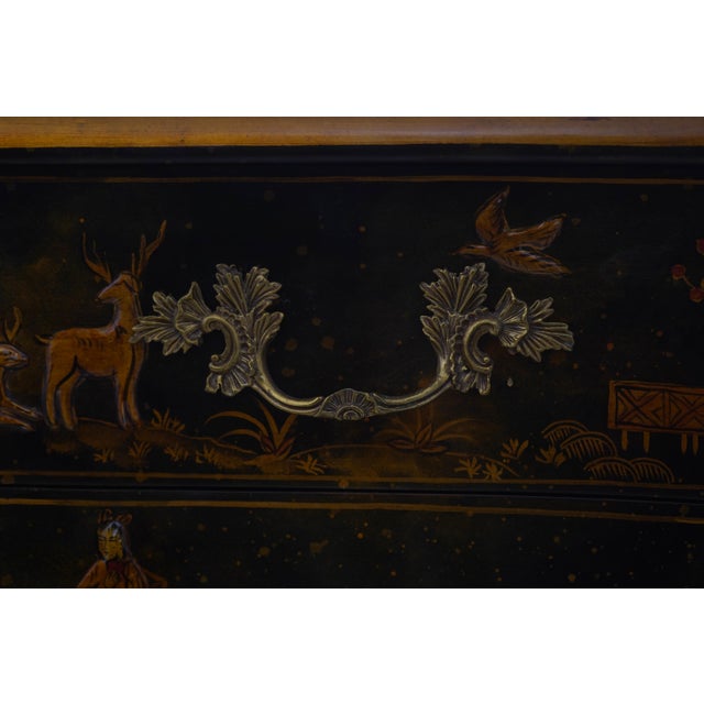 Maitland Smith Chinoiserie Decorated Four Drawer Commode Chest For Sale - Image 11 of 17