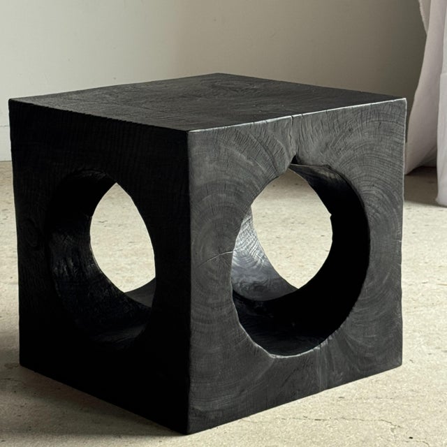 Openwork Cubic Stool or Coffee Table, 1980s For Sale - Image 11 of 11