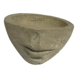 Vintage Face Concrete Planter by Nina Studios