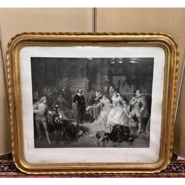 Pierre Cottin & Eduard Ender, Shakespeare at the Court of Elizabeth I, 1800s, Print For Sale - Image 10 of 10