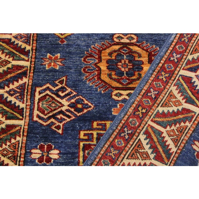 1990s Tribal Kazak Hand-Knotted Wool Rug - 2′9″ × 3′8″ For Sale - Image 9 of 9