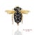 14k (585) Yellow Gold Natural Sapphire Bee Shape Brooch/Pin For Sale - Image 4 of 11