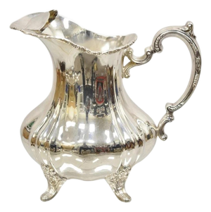 Vintage Lancaster Rose by Poole 401a Epca Silver Plated Water Pitcher