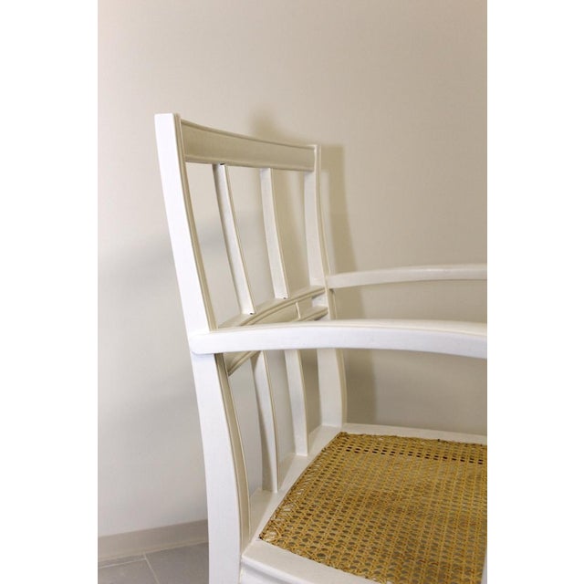 Art Nouveau White Lacquered Beech Armchair by Josef Hoffmann For Sale - Image 16 of 18