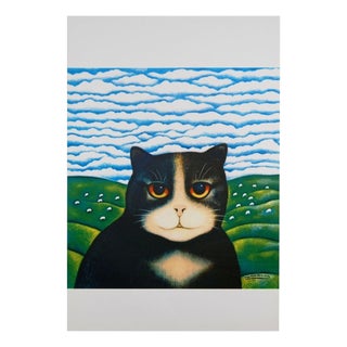 Martin Leman, Black Cat, Print For Sale