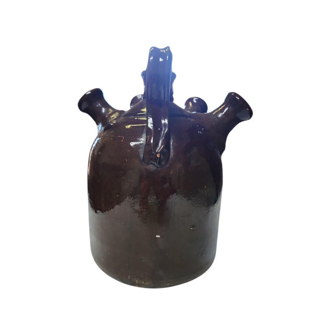 Excellent condition fantastic vintage studio pottery five spout monkey jug, marked as originating from The Pottery in...