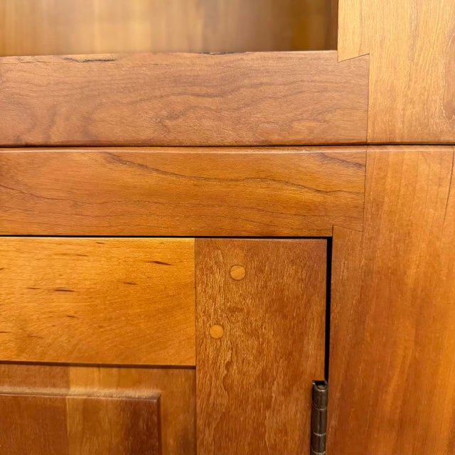 Brown Vintage Cherry Display Bookcase Cabinet For Sale - Image 8 of 8