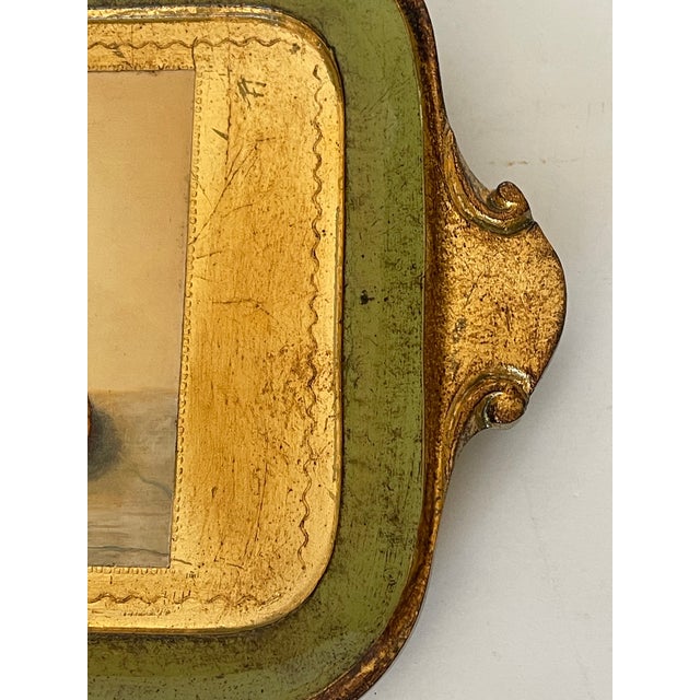 Antique Italian Florentine Gilded Tray For Sale - Image 4 of 5