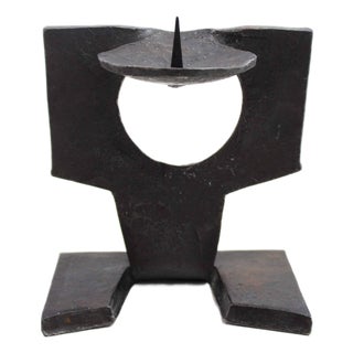 Brutalist Iron Candleholder, 1960s For Sale